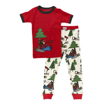 Load image into Gallery viewer, Sawing Logs Kid&#39;s Short Sleeve Bear PJ&#39;s
