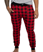 Load image into Gallery viewer, Red Plaid Men&#39;s Long Johns
