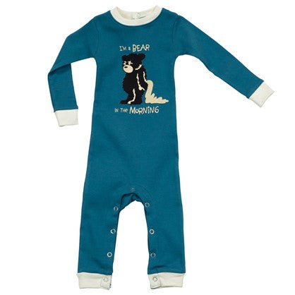 I'm A Bear In Morning Blue Infant Union Suit