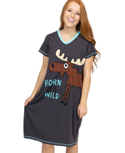 Load image into Gallery viewer, Born To Be Wild V-Neck Nightshirt
