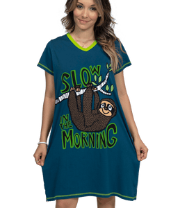 Slow In The Morning V-Neck Nightshirt