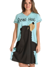 Load image into Gallery viewer, Bear Hug Women&#39;s V-neck Nightshirt
