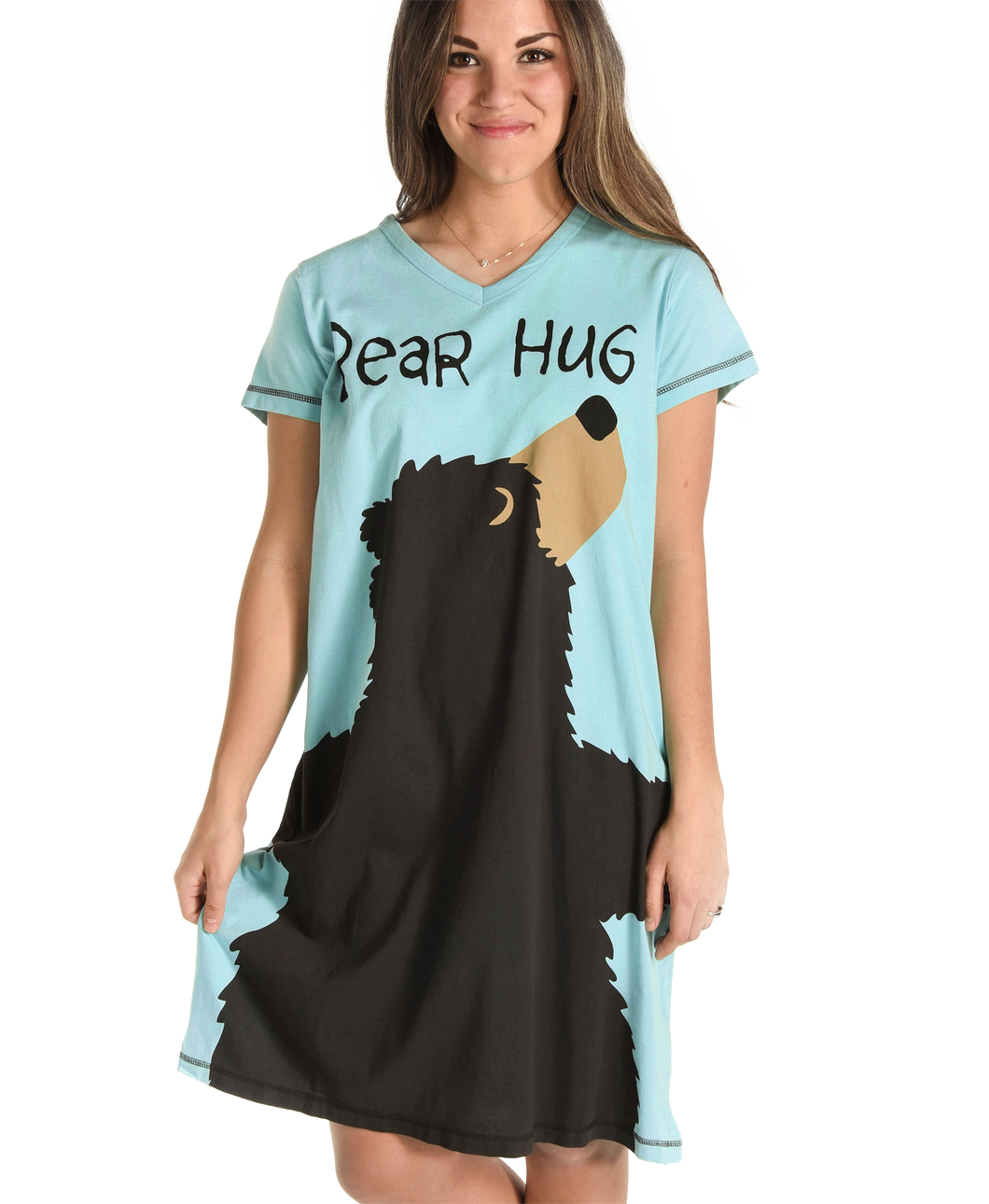 Bear Hug Women's V-neck Nightshirt