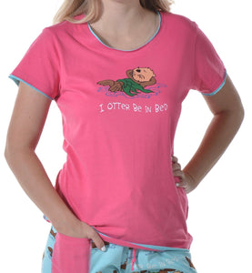 I Otter Be In Bed Women's Fitted Tee