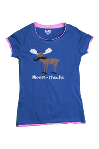 Moose-Stache Women's Fitted Tee