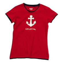 Load image into Gallery viewer, Drifting Off Women&#39;s Nautical Fitted Tee
