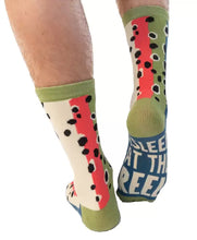 Load image into Gallery viewer, Asleep At The Reel Fish Crew Sock
