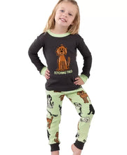 Load image into Gallery viewer, Lazy One- Fetching Tired Kid Pj Set
