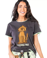 Load image into Gallery viewer, Fetching Tired Women&#39;s Relaxed Fit Dog PJ Tee

