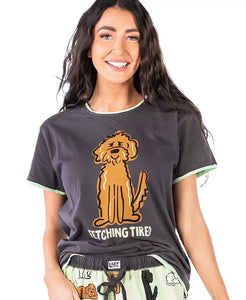 Fetching Tired Women's Relaxed Fit Dog PJ Tee