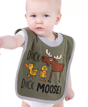 Load image into Gallery viewer, Duck Duck Moose Grey Infant Bib
