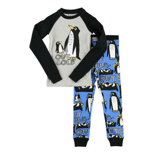 Out Cold Kid's Long Sleeve Penguin PJ's